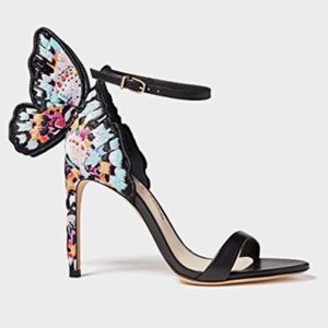 Sophia Webster Chiara Black Leather Multi 100mm
